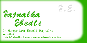 hajnalka ebedli business card
